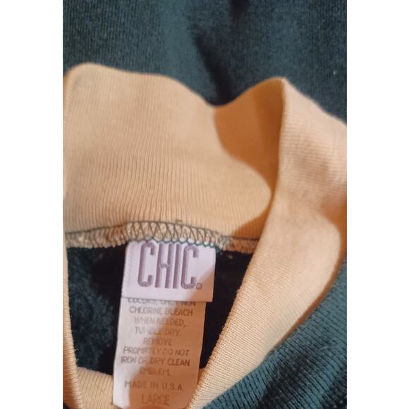 Vintage Chic Green Embroidered Teddy Bear On Mantel Sweatshirt Large Grandmacore - Picture 5 of 7